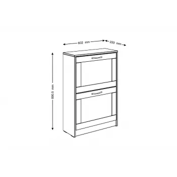 Тумба для обуви Сириус 2 ячейки сонома