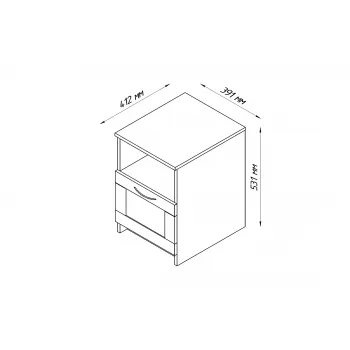 Тумба прикроватная Сириус дуб сонома 1 ящик - купить с доставкой по России