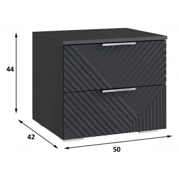 Тумба прикроватная Марвин Нью-2 Графит