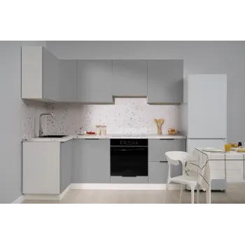 Кухня угловая Монора 2.4 х 1.2 м серая поэма
