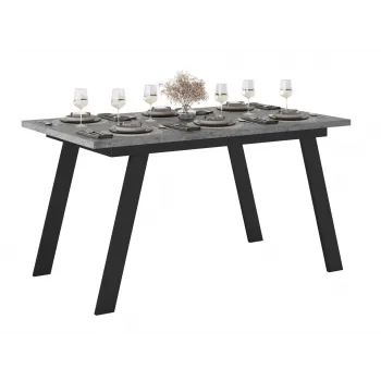 Кухонный стол Дерек Бетон Чикаго / Черный, металл - купить с доставкой по России