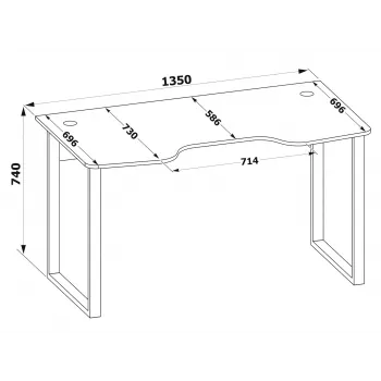 Компьютерный стол Кластер Черный / Белый - купить с доставкой по России