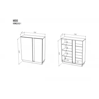 Комод MODO КД-1 артизан / чёрный матовый - купить с доставкой по России