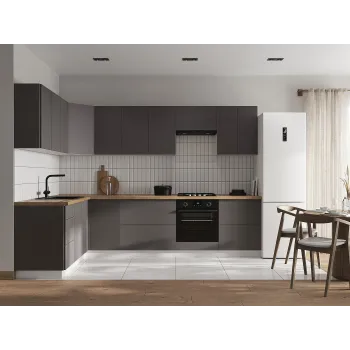 Кухонный гарнитур Модерн 300х180 см Белый / Грей - купить с доставкой по России