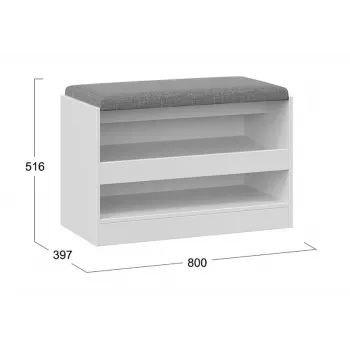 Тумба для обуви Агата белый