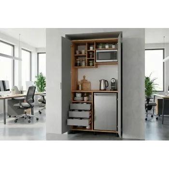 Скрытая кухня Кастель 1.0 м серый шифер