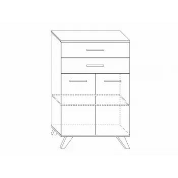 Комод Вега Скандинавия Дуб Каньон / Белый / Белый глянец - купить с доставкой по России Комод Вега Скандинавия Дуб Каньон / Белый / Белый глянец - купить с доставкой по России