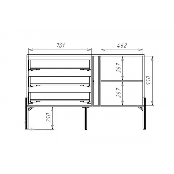 Комод Омри шиншилла Серая / матовый лайт грей софт - купить с доставкой по России