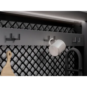 Кухонный гарнитур Энни Графит серый / столешница Черный 100 см - купить с доставкой по России