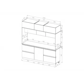 Центральная секция Карина 2.2 м сонома / пластер бьянко - купить с доставкой по России