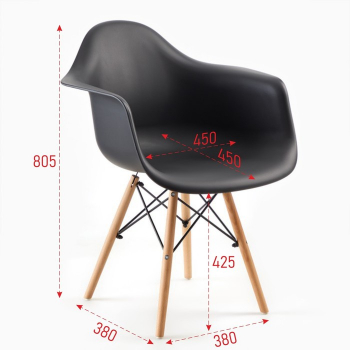 Кресло "Eames" черное - купить с доставкой по России