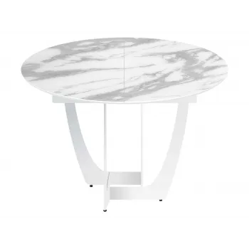 Кухонный стол Кейли Мрамор бежевый, МДФ / Черный матовый, металл - купить с доставкой по России
