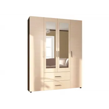 Шкаф распашной Эва 4 Венге / Дуб Молочный