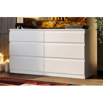 Комод Кастор 6 ящиков белый