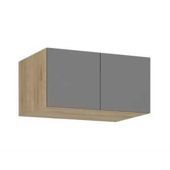 Распашной шкаф Лион Дуб Крафт золотой / Графит серый С антресолью - купить с доставкой по России
