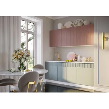 Кухня Оливия 2.0 м шарли pink / шарли бриз