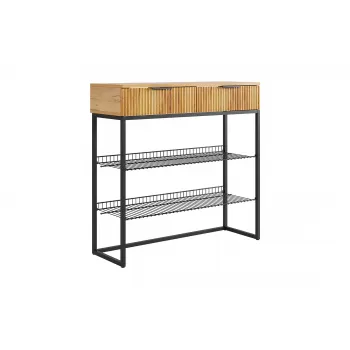 Обувница Классная 1 черный муар / акация светлая