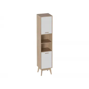 Стеллаж Калгари Дуб светлый натуральный / Белый матовый