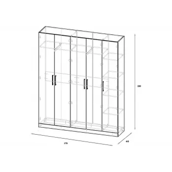 Шкаф Кураж-5 Дизайн-2