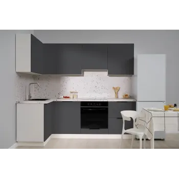 Кухня угловая Монора 2.4 х 1.2 м каменный графит