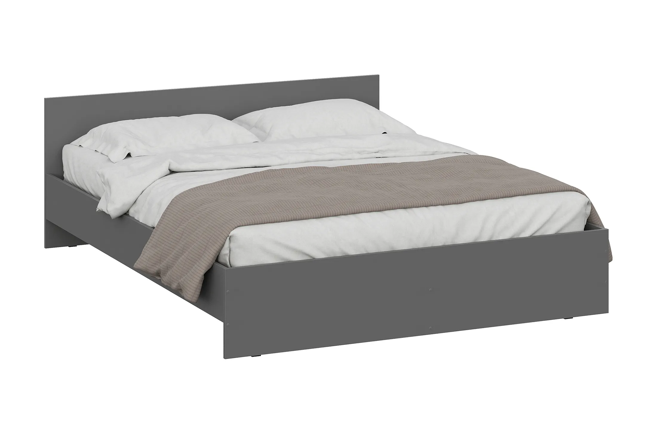 Кровать Эккервуд 1.6 м графит серый