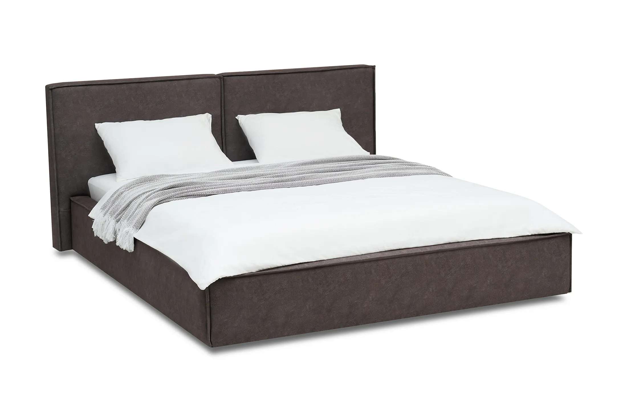 Кровать Церра 1.6 м серо-коричневая