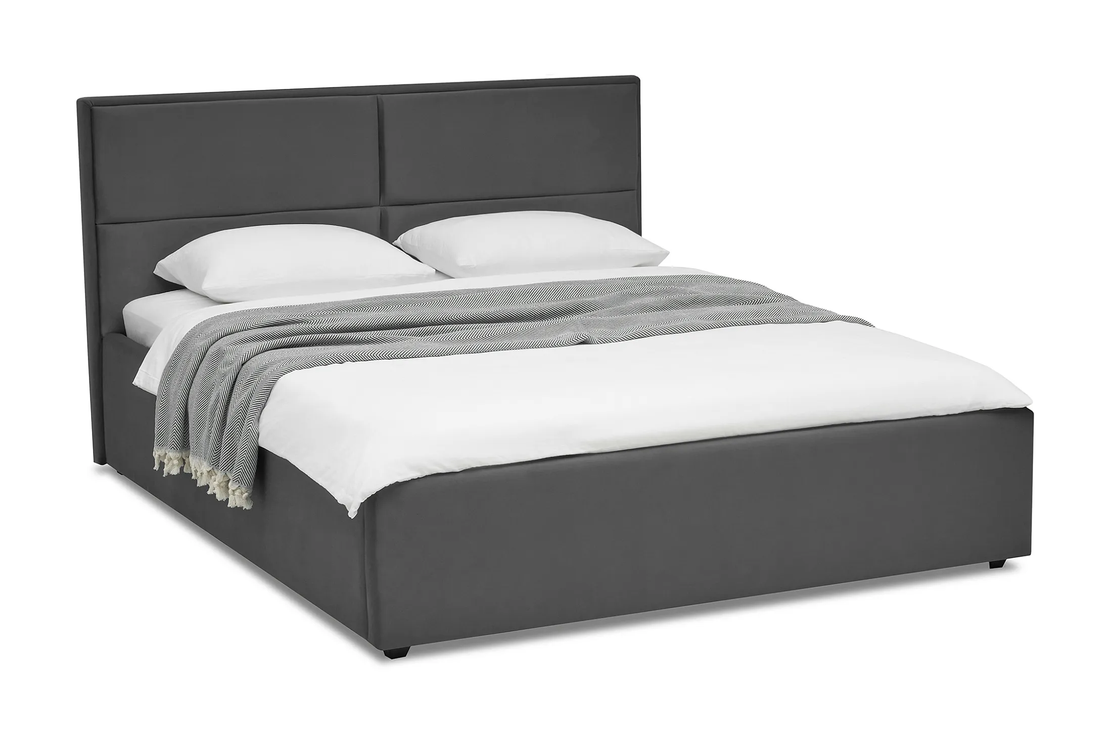 Кровать Элара 1.6 м велюр серый