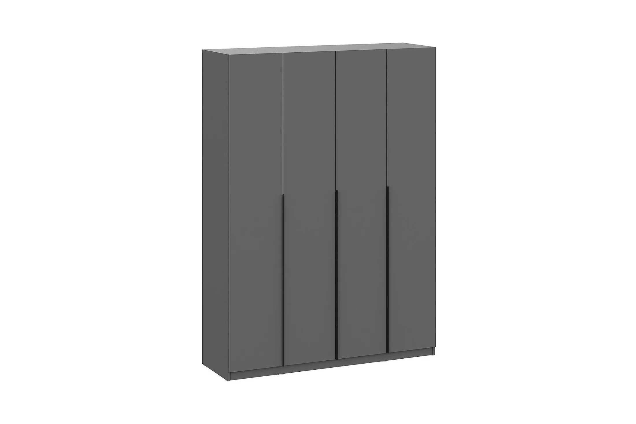Шкаф 4-х створчатый Тивина графит серый
