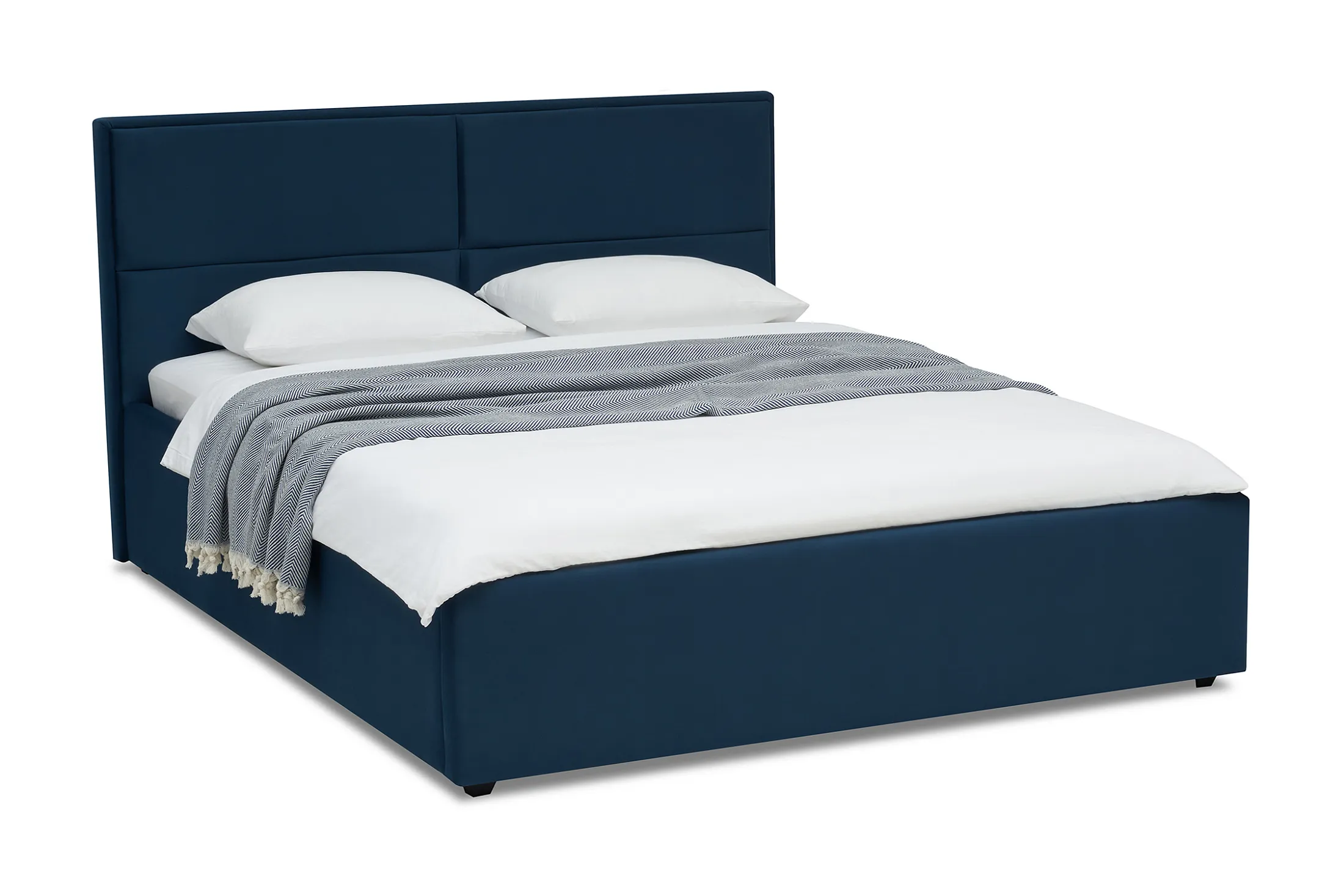 Кровать Элара 1.6 м велюр синий