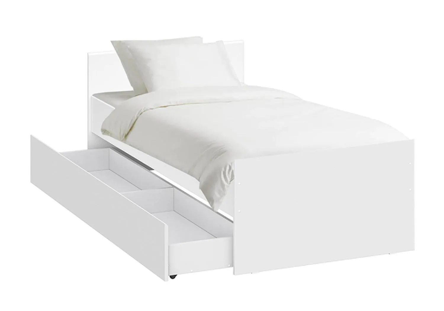 Кровать Грейс с ящиком белая текстурная